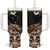 Aotearoa Kia Ora New Zealand Ta Moko Gold Version Tumbler With Handle