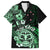 Aotearoa Kia Ora New Zealand Ta Moko Green Version Family Matching Off Shoulder Long Sleeve Dress and Hawaiian Shirt LT01 Dad's Shirt - Short Sleeve Green - Polynesian Pride