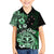 Aotearoa Kia Ora New Zealand Ta Moko Green Version Family Matching Off Shoulder Long Sleeve Dress and Hawaiian Shirt LT01 Son's Shirt Green - Polynesian Pride