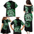 Aotearoa Kia Ora New Zealand Ta Moko Green Version Family Matching Puletasi Dress and Hawaiian Shirt LT01 - Polynesian Pride