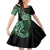 Aotearoa Kia Ora New Zealand Ta Moko Green Version Family Matching Short Sleeve Bodycon Dress and Hawaiian Shirt LT01 Daughter's Dress Green - Polynesian Pride