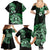 Aotearoa Kia Ora New Zealand Ta Moko Green Version Family Matching Summer Maxi Dress and Hawaiian Shirt LT01 - Polynesian Pride