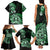 Aotearoa Kia Ora New Zealand Ta Moko Green Version Family Matching Tank Maxi Dress and Hawaiian Shirt LT01 - Polynesian Pride