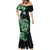 Aotearoa Kia Ora New Zealand Ta Moko Green Version Mermaid Dress LT01 - Polynesian Pride