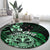 Aotearoa Kia Ora New Zealand Ta Moko Green Version Round Carpet LT01 - Polynesian Pride