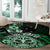 Aotearoa Kia Ora New Zealand Ta Moko Green Version Round Carpet LT01 - Polynesian Pride