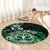 Aotearoa Kia Ora New Zealand Ta Moko Green Version Round Carpet LT01 - Polynesian Pride