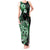 Aotearoa Kia Ora New Zealand Ta Moko Green Version Tank Maxi Dress LT01 Women Green - Polynesian Pride