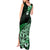 Aotearoa Kia Ora New Zealand Ta Moko Green Version Tank Maxi Dress LT01 - Polynesian Pride