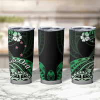 Aotearoa Kia Ora New Zealand Ta Moko Green Version Tumbler Cup LT01 - Polynesian Pride