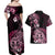 Aotearoa Kia Ora New Zealand Ta Moko Pink Version Couples Matching Off Shoulder Maxi Dress and Hawaiian Shirt LT01 - Polynesian Pride