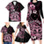 Aotearoa Kia Ora New Zealand Ta Moko Pink Version Family Matching Long Sleeve Bodycon Dress and Hawaiian Shirt LT01 - Polynesian Pride