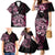 Aotearoa Kia Ora New Zealand Ta Moko Pink Version Family Matching Mermaid Dress and Hawaiian Shirt LT01 - Polynesian Pride