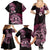 Aotearoa Kia Ora New Zealand Ta Moko Pink Version Family Matching Summer Maxi Dress and Hawaiian Shirt LT01 - Polynesian Pride