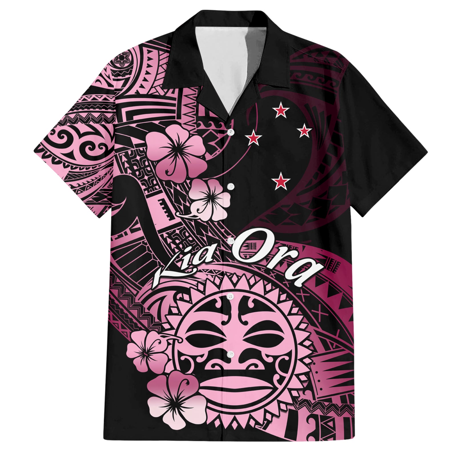 Aotearoa Kia Ora New Zealand Ta Moko Pink Version Hawaiian Shirt LT01 Pink - Polynesian Pride