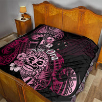 Aotearoa Kia Ora New Zealand Ta Moko Pink Version Quilt LT01 - Polynesian Pride