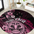 Aotearoa Kia Ora New Zealand Ta Moko Pink Version Round Carpet LT01 Pink - Polynesian Pride