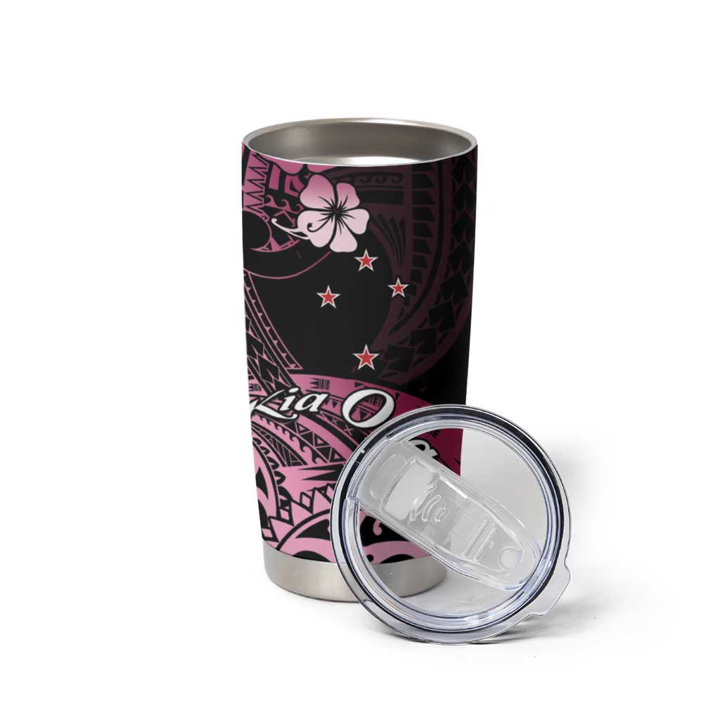 Aotearoa Kia Ora New Zealand Ta Moko Pink Version Tumbler Cup LT01 - Polynesian Pride