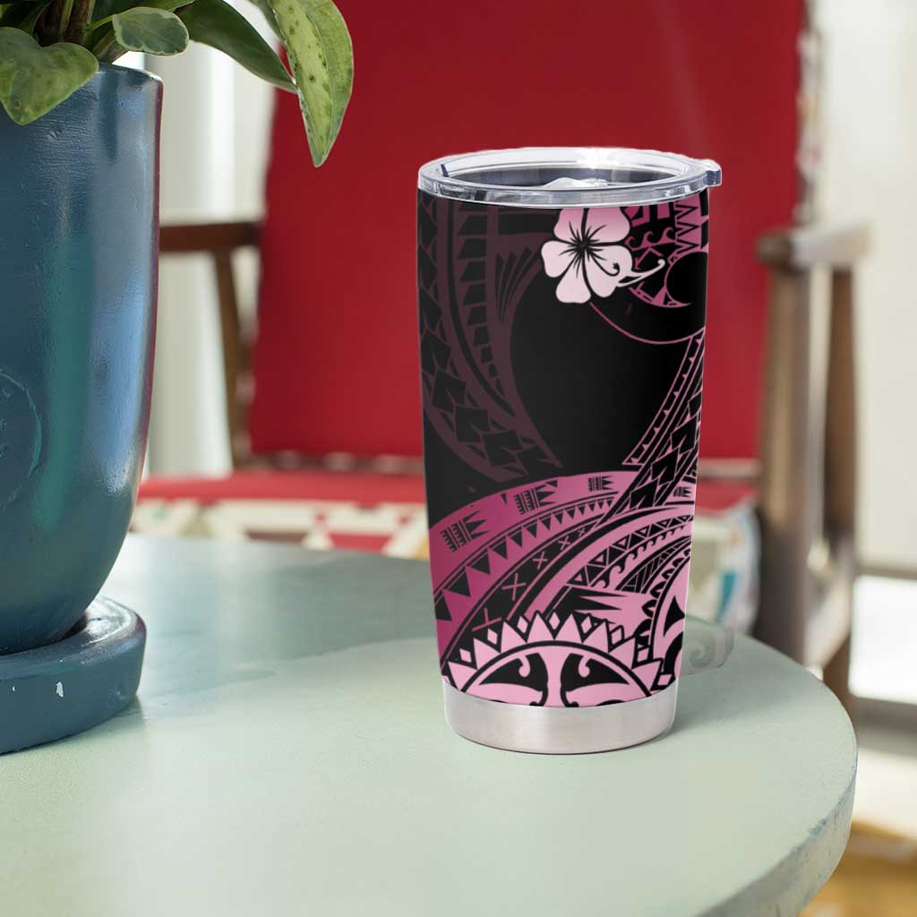 Aotearoa Kia Ora New Zealand Ta Moko Pink Version Tumbler Cup LT01 - Polynesian Pride
