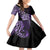 Aotearoa Kia Ora New Zealand Ta Moko Purple Version Family Matching Long Sleeve Bodycon Dress and Hawaiian Shirt LT01 Daughter's Dress Purple - Polynesian Pride