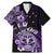 Aotearoa Kia Ora New Zealand Ta Moko Purple Version Family Matching Mermaid Dress and Hawaiian Shirt LT01 Dad's Shirt - Short Sleeve Purple - Polynesian Pride