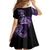 Aotearoa Kia Ora New Zealand Ta Moko Purple Version Family Matching Off Shoulder Short Dress and Hawaiian Shirt LT01 - Polynesian Pride