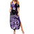 Aotearoa Kia Ora New Zealand Ta Moko Purple Version Family Matching Summer Maxi Dress and Hawaiian Shirt LT01 Mom's Dress Purple - Polynesian Pride