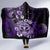 Aotearoa Kia Ora New Zealand Ta Moko Purple Version Hooded Blanket LT01 - Polynesian Pride