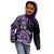 Aotearoa Kia Ora New Zealand Ta Moko Purple Version Kid Hoodie LT01 - Polynesian Pride