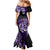 Aotearoa Kia Ora New Zealand Ta Moko Purple Version Mermaid Dress LT01 - Polynesian Pride