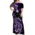 Aotearoa Kia Ora New Zealand Ta Moko Purple Version Off Shoulder Maxi Dress LT01 Women Purple - Polynesian Pride