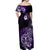 Aotearoa Kia Ora New Zealand Ta Moko Purple Version Off Shoulder Maxi Dress LT01 - Polynesian Pride