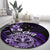 Aotearoa Kia Ora New Zealand Ta Moko Purple Version Round Carpet LT01 - Polynesian Pride