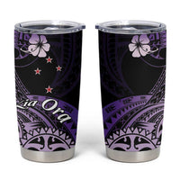 Aotearoa Kia Ora New Zealand Ta Moko Purple Version Tumbler Cup LT01 Purple - Polynesian Pride