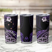 Aotearoa Kia Ora New Zealand Ta Moko Purple Version Tumbler Cup LT01 - Polynesian Pride