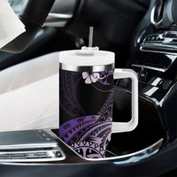 Aotearoa Kia Ora New Zealand Ta Moko Purple Version Tumbler With Handle LT01 - Polynesian Pride