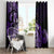 Aotearoa Kia Ora New Zealand Ta Moko Purple Version Window Curtain LT01 - Polynesian Pride