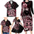 Aotearoa Kia Ora New Zealand Ta Moko Red Version Family Matching Long Sleeve Bodycon Dress and Hawaiian Shirt LT01 - Polynesian Pride