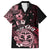 Aotearoa Kia Ora New Zealand Ta Moko Red Version Family Matching Long Sleeve Bodycon Dress and Hawaiian Shirt LT01 Dad's Shirt - Short Sleeve Red - Polynesian Pride