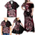 Aotearoa Kia Ora New Zealand Ta Moko Red Version Family Matching Off Shoulder Maxi Dress and Hawaiian Shirt LT01 - Polynesian Pride