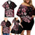 Aotearoa Kia Ora New Zealand Ta Moko Red Version Family Matching Off Shoulder Short Dress and Hawaiian Shirt LT01 - Polynesian Pride