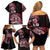 Aotearoa Kia Ora New Zealand Ta Moko Red Version Family Matching Off Shoulder Short Dress and Hawaiian Shirt LT01 - Polynesian Pride