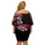 Aotearoa Kia Ora New Zealand Ta Moko Red Version Family Matching Off Shoulder Short Dress and Hawaiian Shirt LT01 - Polynesian Pride