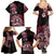 Aotearoa Kia Ora New Zealand Ta Moko Red Version Family Matching Summer Maxi Dress and Hawaiian Shirt LT01 - Polynesian Pride