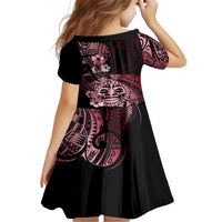 Aotearoa Kia Ora New Zealand Ta Moko Red Version Family Matching Tank Maxi Dress and Hawaiian Shirt LT01 - Polynesian Pride