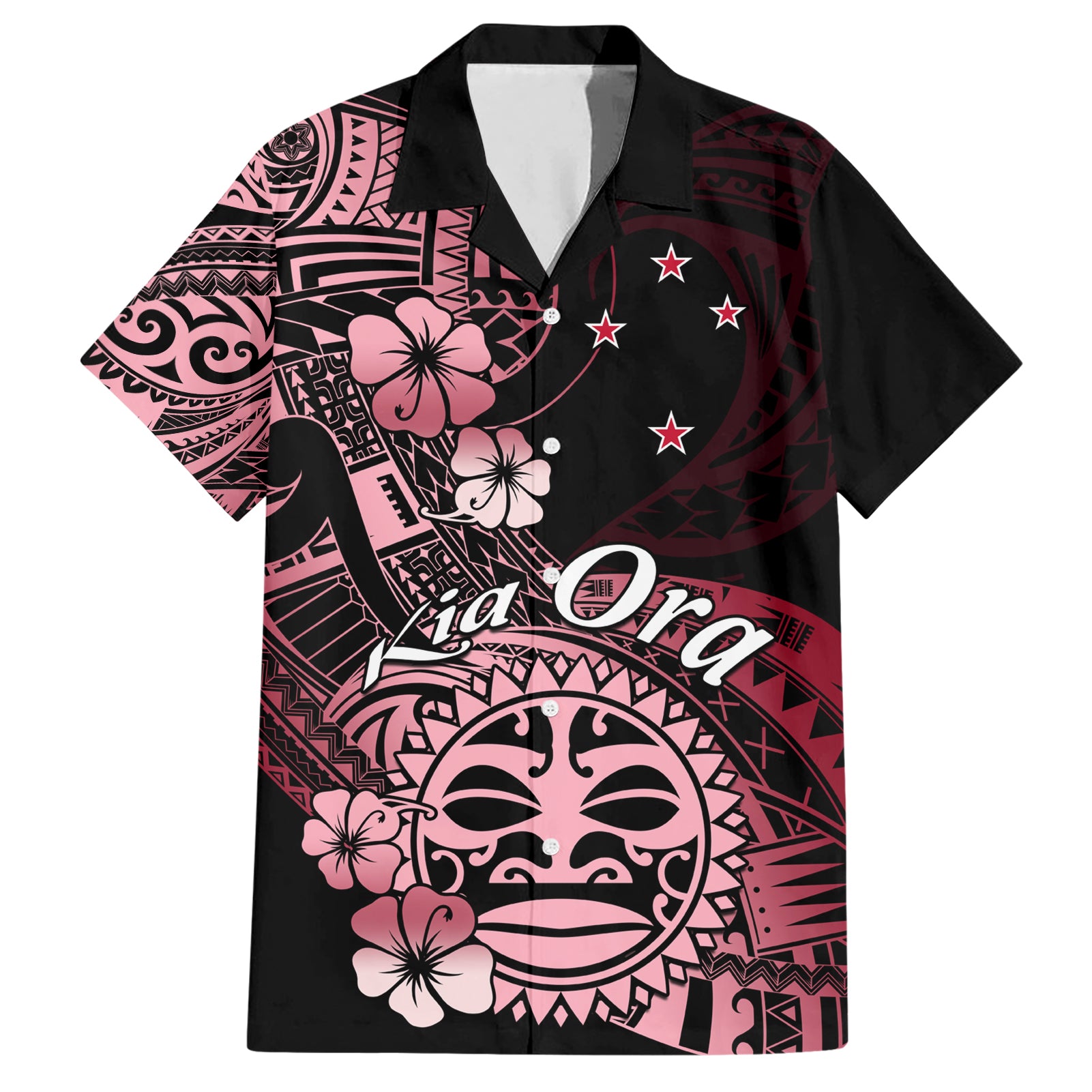Aotearoa Kia Ora New Zealand Ta Moko Red Version Hawaiian Shirt LT01 Red - Polynesian Pride