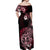 Aotearoa Kia Ora New Zealand Ta Moko Red Version Off Shoulder Maxi Dress LT01 - Polynesian Pride