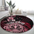 Aotearoa Kia Ora New Zealand Ta Moko Red Version Round Carpet LT01 - Polynesian Pride