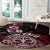 Aotearoa Kia Ora New Zealand Ta Moko Red Version Round Carpet LT01 - Polynesian Pride