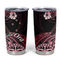 Aotearoa Kia Ora New Zealand Ta Moko Red Version Tumbler Cup LT01 Red - Polynesian Pride